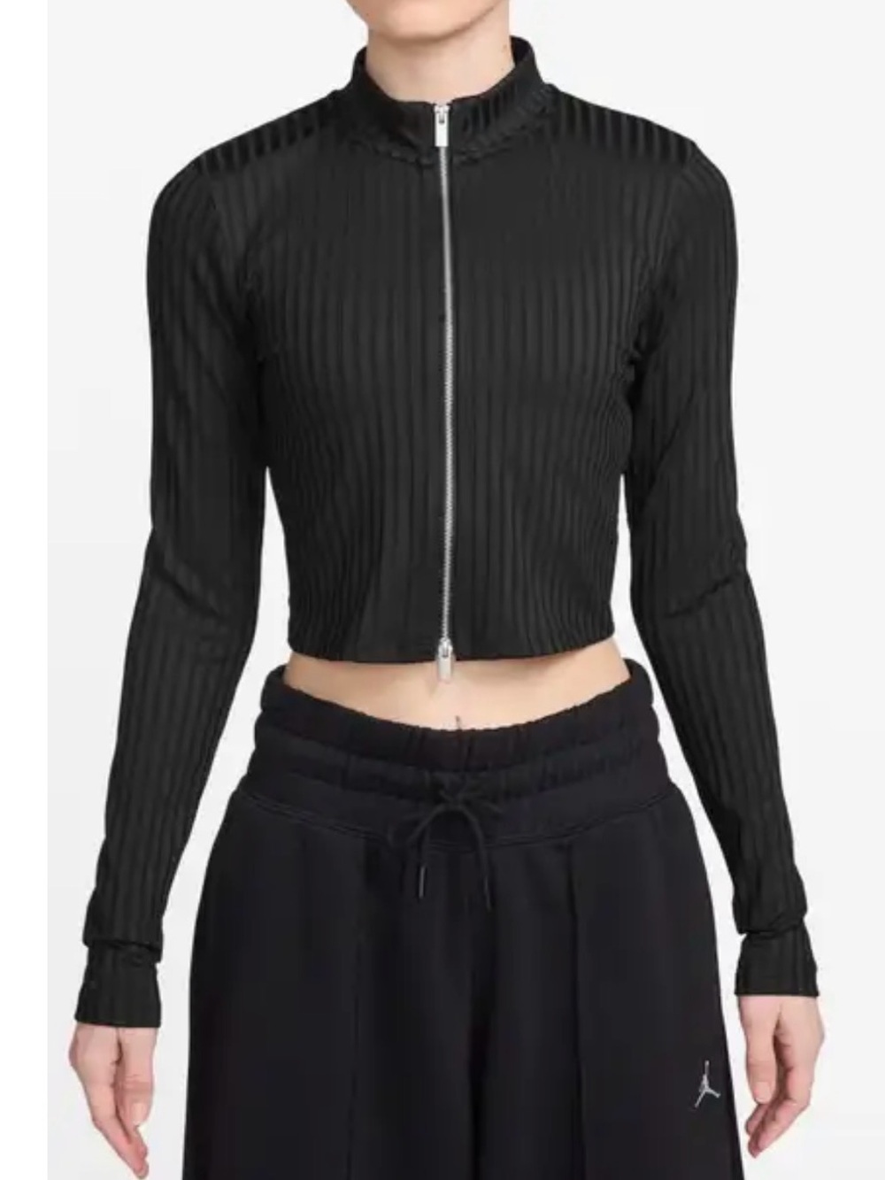 Jordan Rib Zip Front Top Sz L